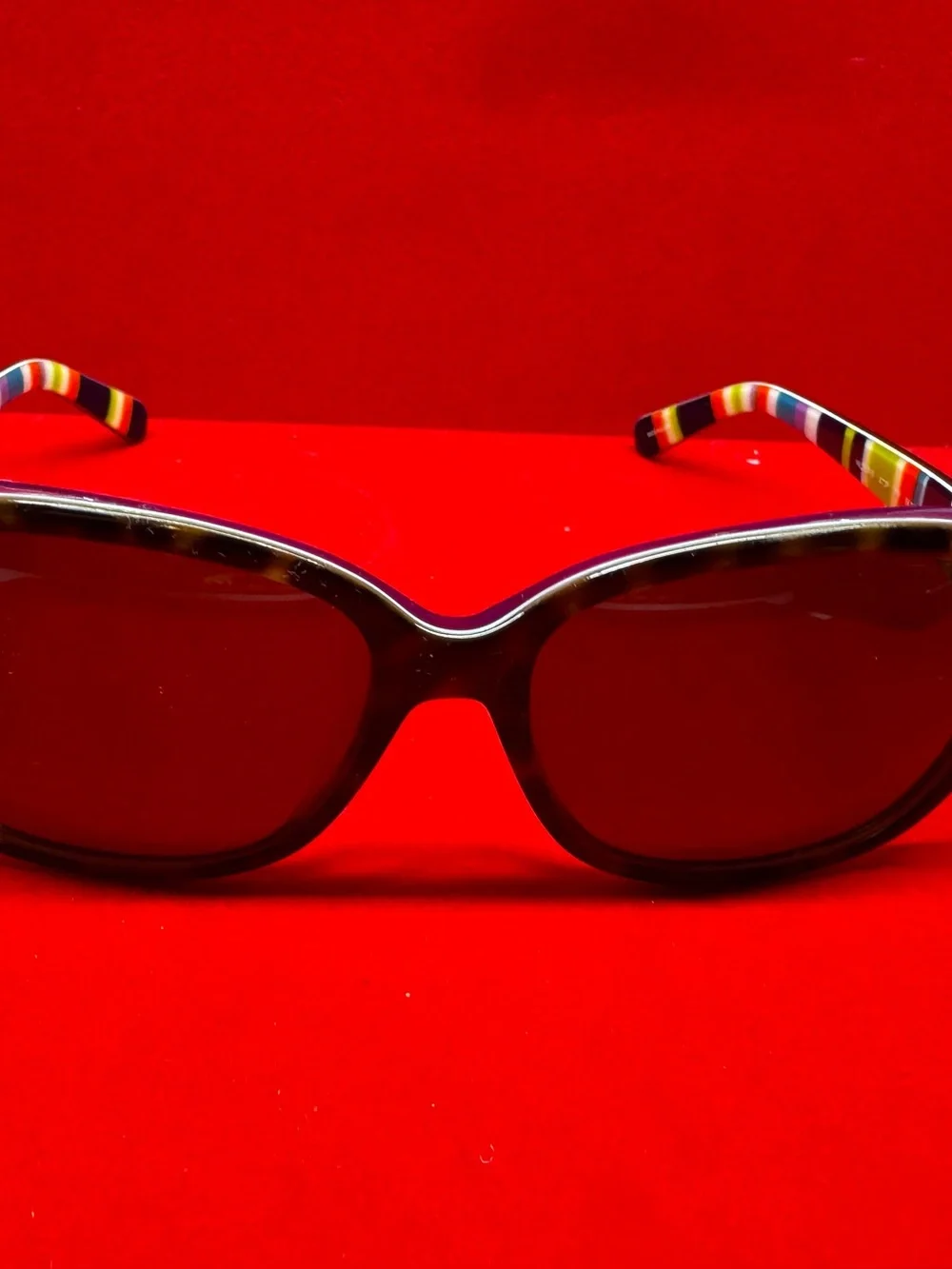 90s Kate Spade Hilde/P/S X72PVW Polarized Sunglasses Purple Tortoise with case